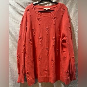Loft Plus Sweater Size 24/26 - Peachy/Orange